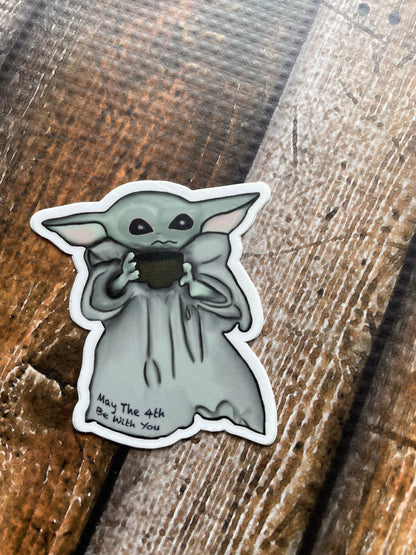 Baby Yoda Vinyl Sticker