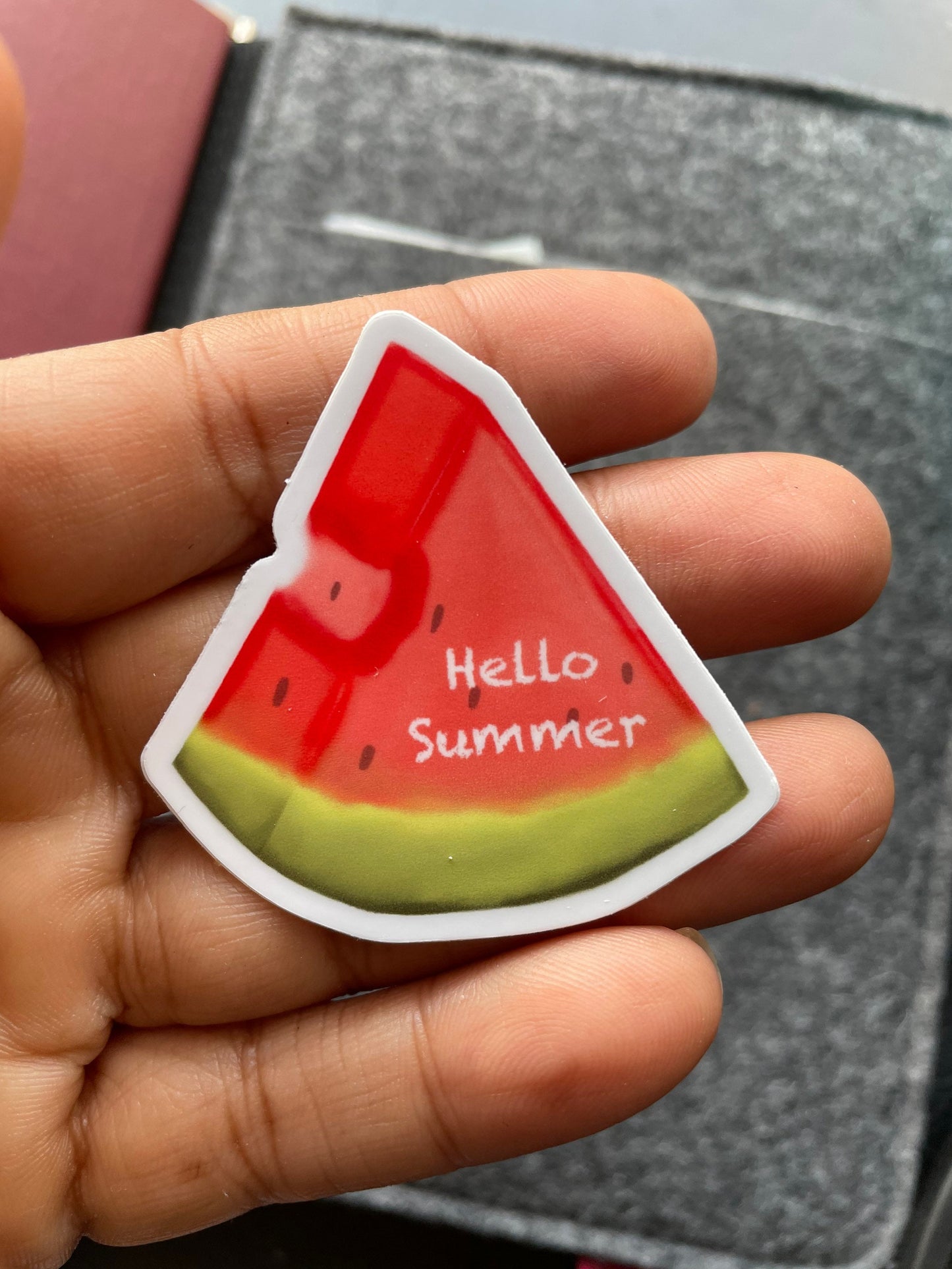Hello Summer Watermelon Vinyl sticker