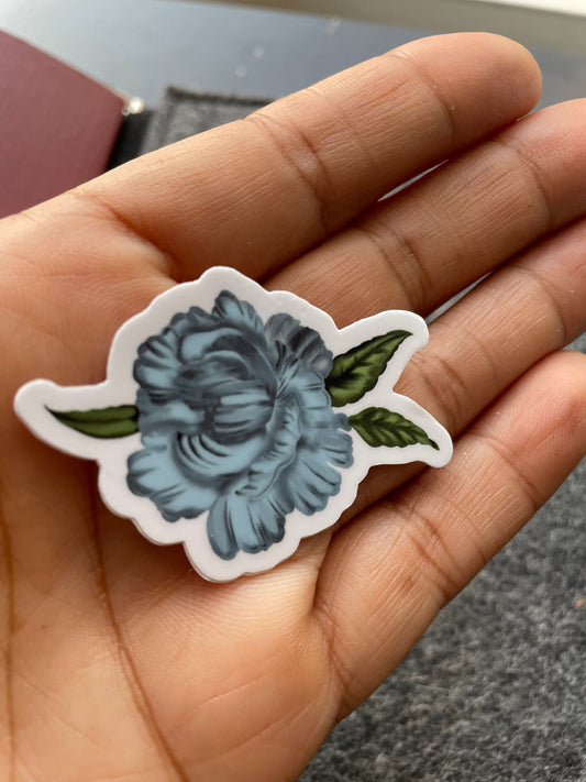 Blue Flower Vinyl Sticker