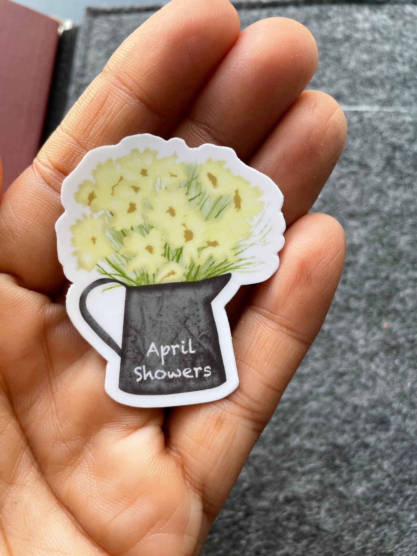 April Showers Watering Can Vinyl Sticker