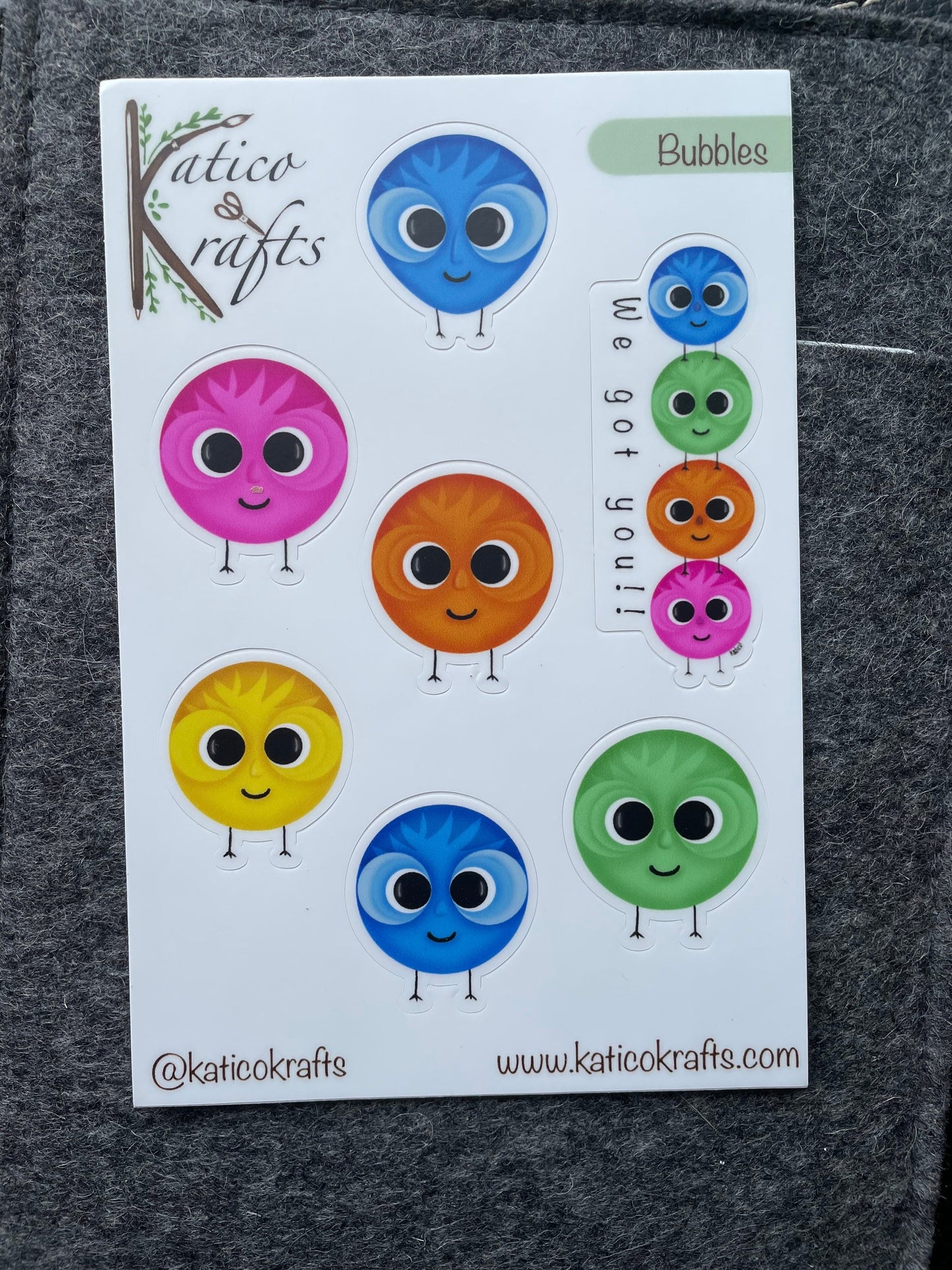 Bubbles Vinyl Sticker Sheet