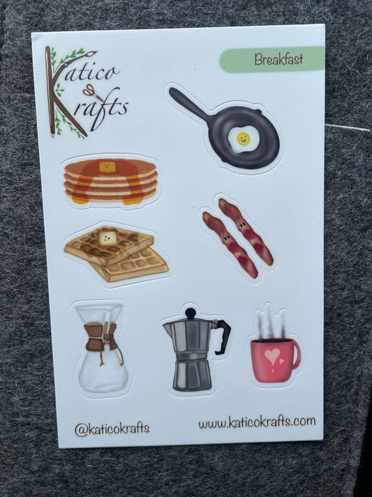 Breakfast Vinyl Sticker Sheet