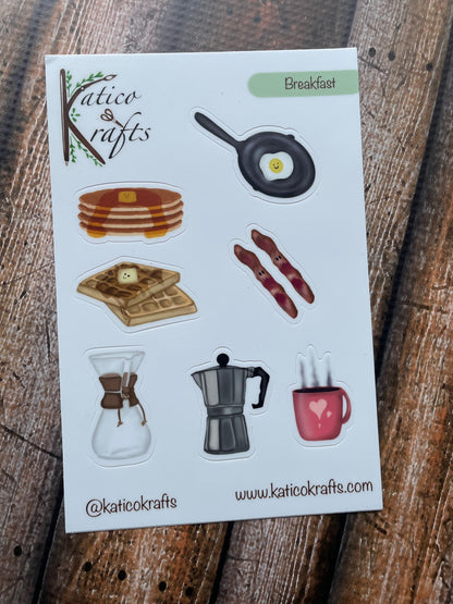 Breakfast Vinyl Sticker Sheet