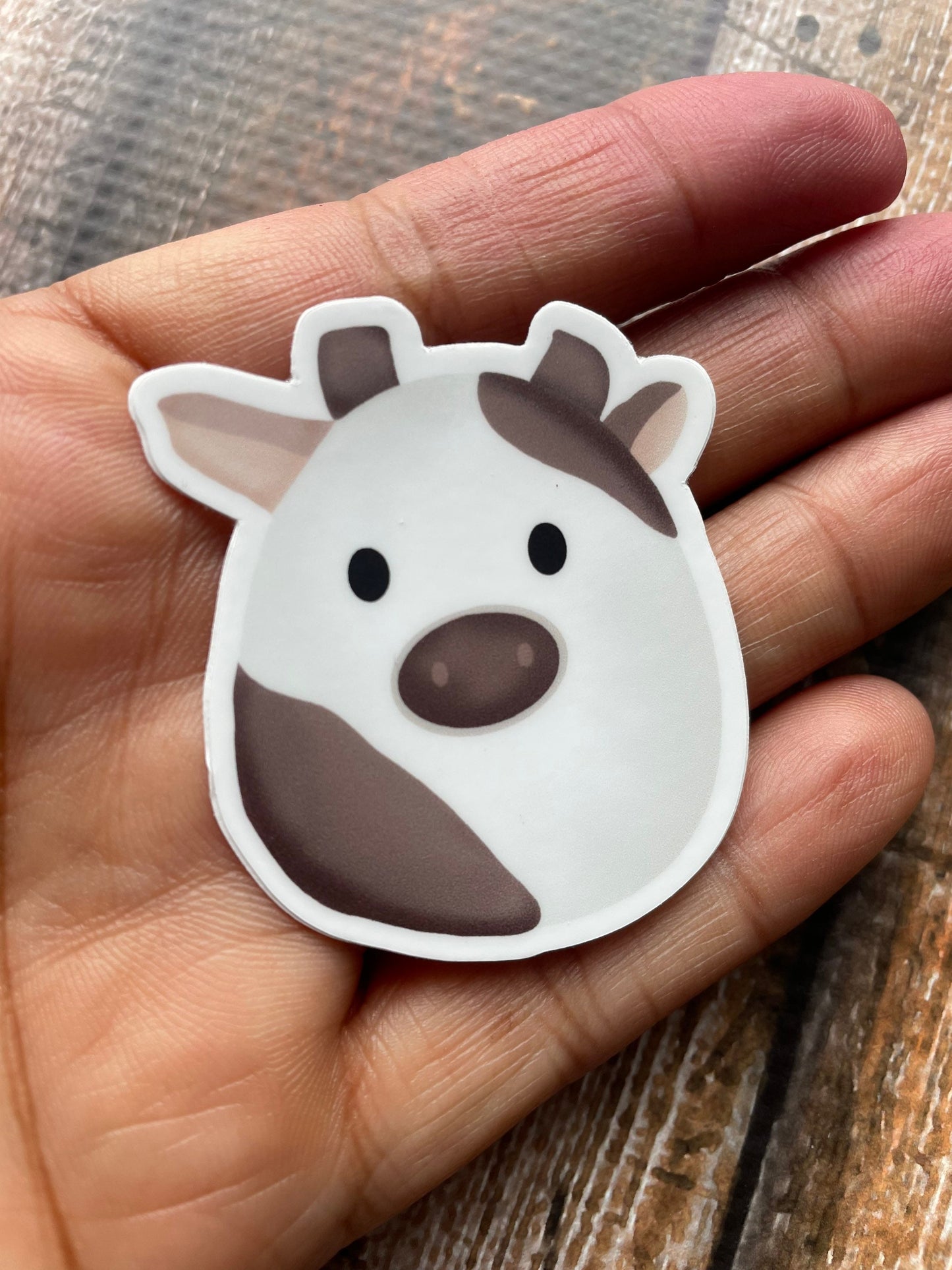 Cow Squishmallow Vinyl Sticker (small)