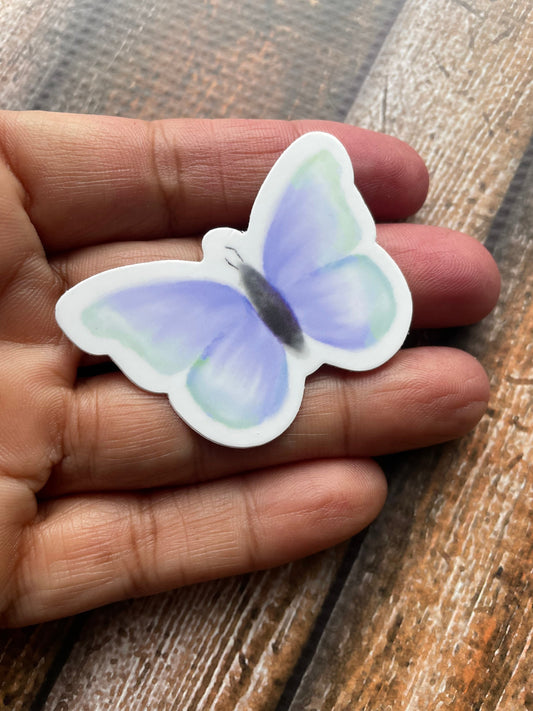Blue Butterfly Vinyl Sticker