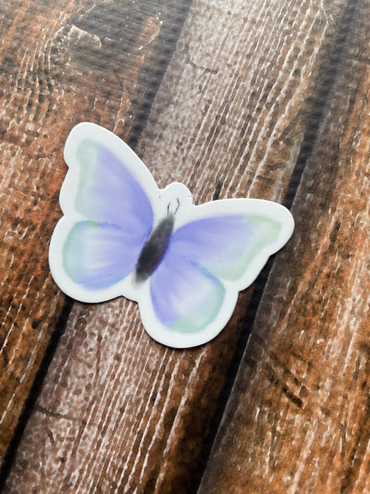 Blue Butterfly Vinyl Sticker