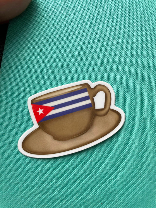 Patria y Vida (flag only) coffee cup Vinyl Sticker