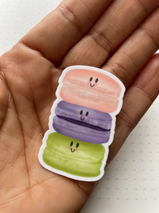 Happy Macaroon Vinyl Sticker