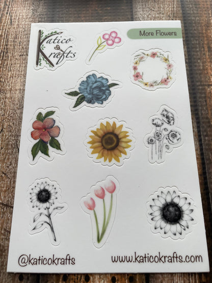 More Flowers Vinyl Sticker Sheet