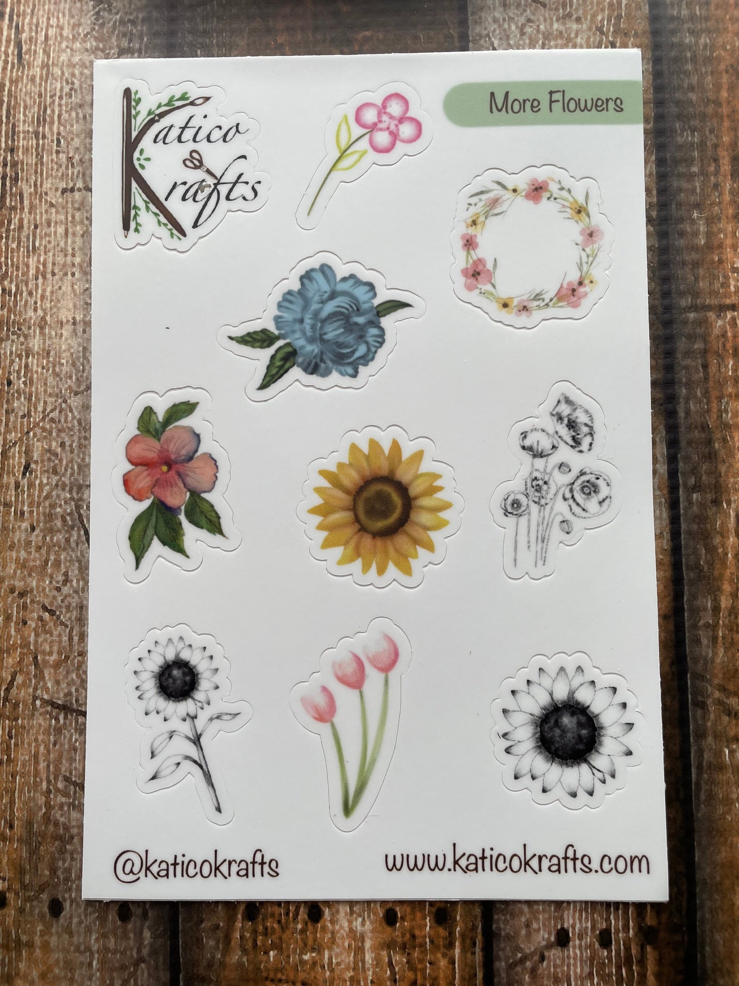 More Flowers Vinyl Sticker Sheet