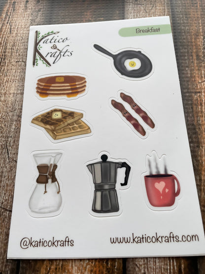Breakfast Vinyl Sticker Sheet