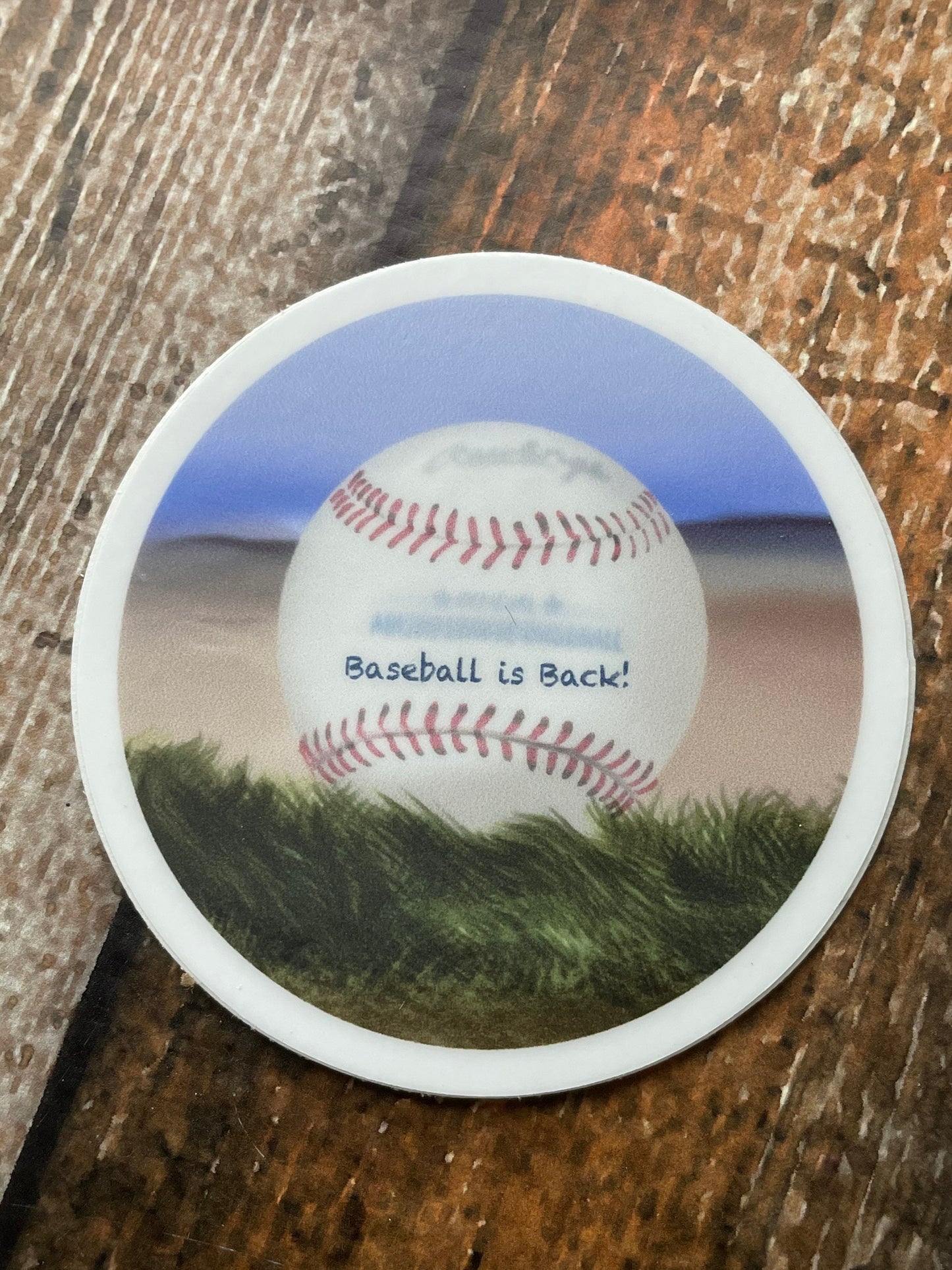 Baseball is Back Vinyl Sticker (small)