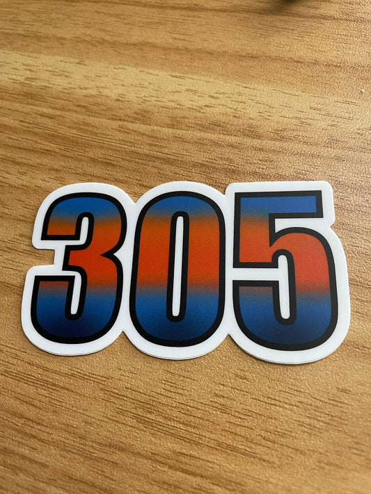 305 Vinyl Sticker (baseball)