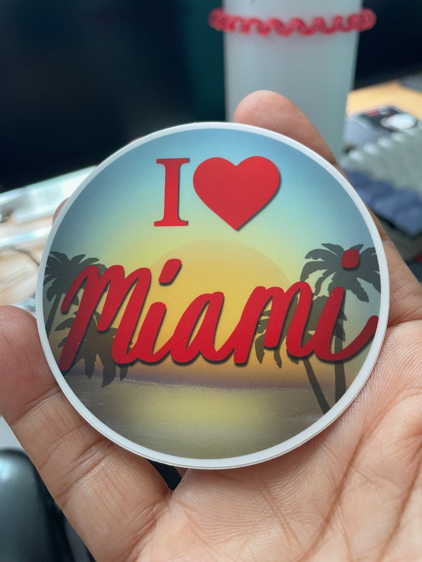 I Heart Miami Vinyl Sticker
