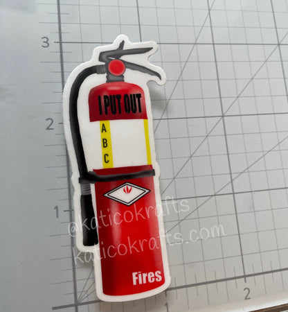 I Put Out Fires Vinyl Sticker (matte)